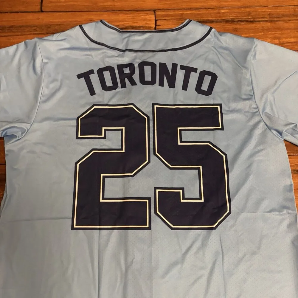 WWE Elimination Chamber Blue Jersey Toronto 25 ProSphere Mens Large NWT